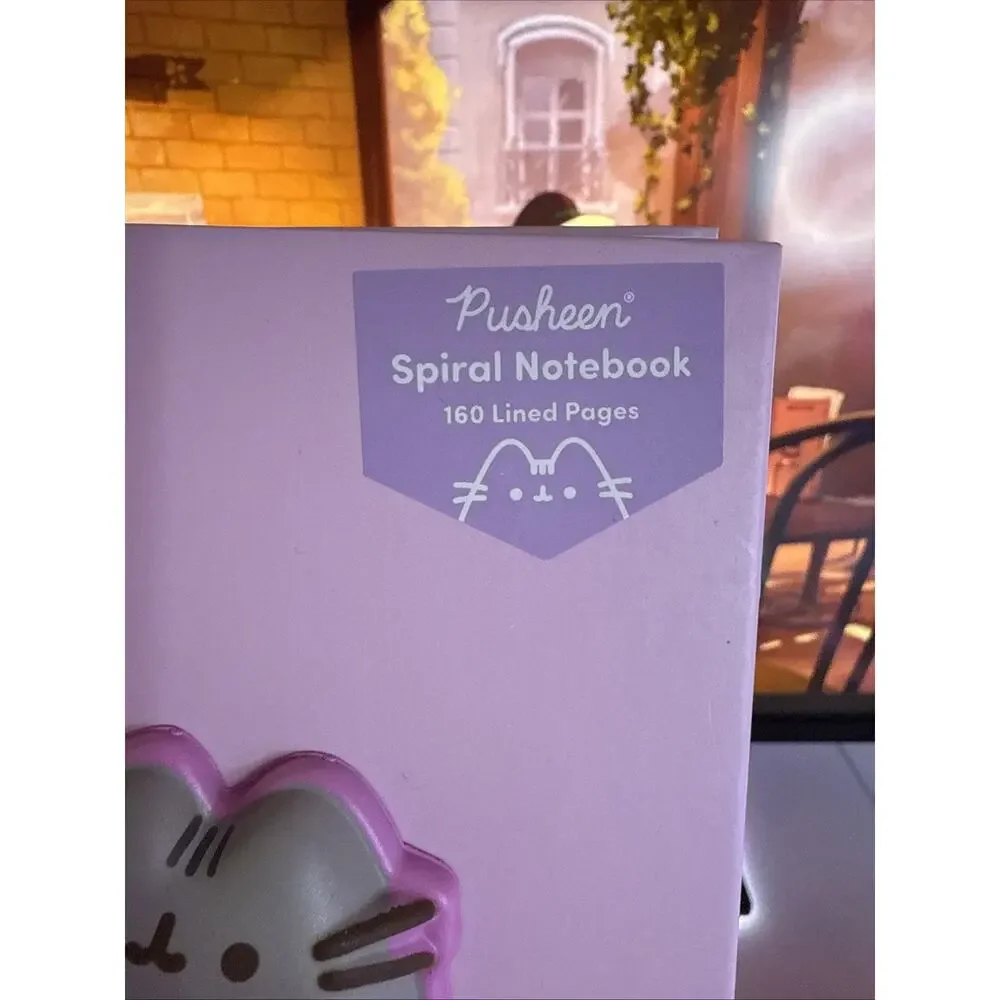 Pusheen Pink Notebook Yum Fries Squishy 3D Cover 160 Lined Pages 2025 Spiral